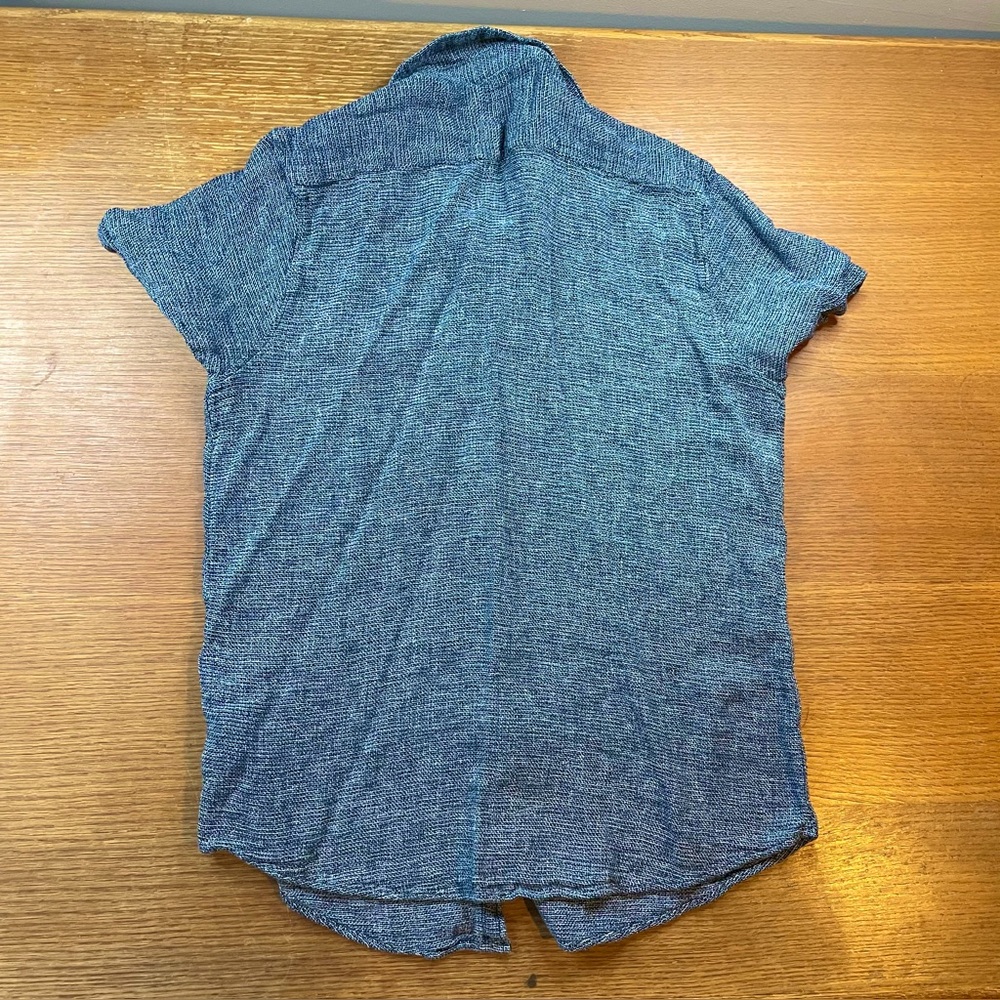 Tenth + Ocean Linen Shirt Men's XL Navy SS Lightweight Resort Vacation Holiday - Picture 9 of 13